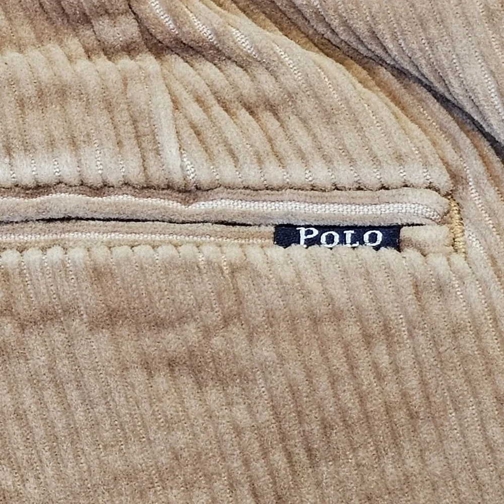Polo Ralph Lauren Mens Classic Fit Corduroy Pants Tan Stretch 40x32 RN41381